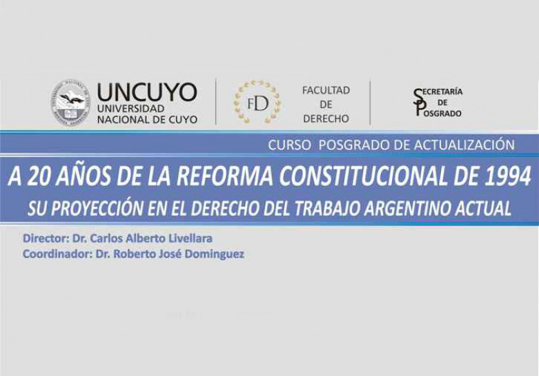 imagen A 20 años de la Reforma Constitucional de 1994: Su proyección en el Derecho del Trabajo Argentino Actual