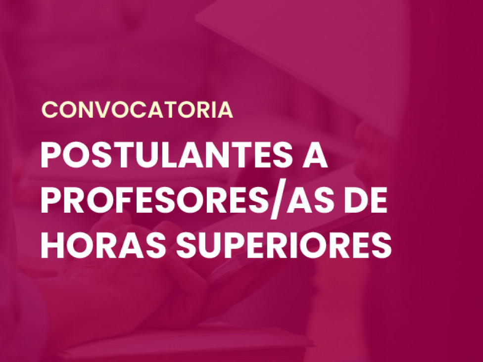 imagen Convocatoria para postulantes a profesores de horas superiores para la Tecnicatura 2026