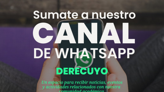imagen Sumate a DERECUYO, el nuevo canal de difusión de la Facultad de Derecho