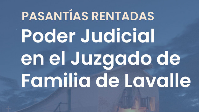 imagen Convocatoria rentadas en el Juzgado de Familia de Lavalle