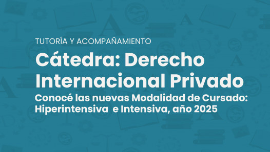 imagen Nuevas modalidades para cursar la cátedra de Derecho Internacional Privado