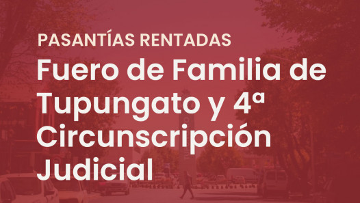 imagen Pasantías rentadas en Fuero de Familia, 4º Circunscripción