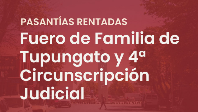 imagen Pasantías rentadas en Fuero de Familia, 4º Circunscripción