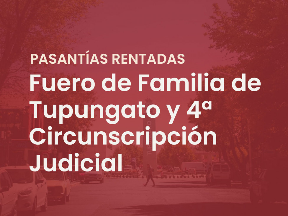 imagen Pasantías rentadas en Fuero de Familia, 4º Circunscripción