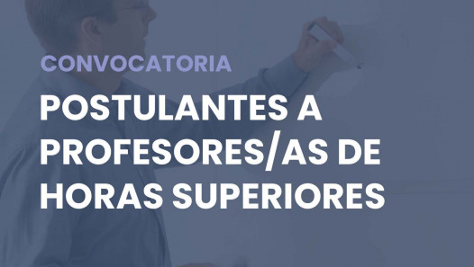 imagen Convocatoria para postulantes profesores/as de horas superiores de la Tecnicatura 2026