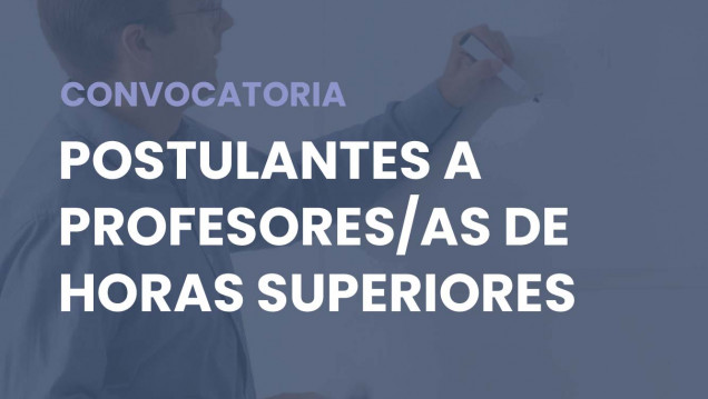 imagen Convocatoria para postulantes profesores/as de horas superiores de la Tecnicatura 2026