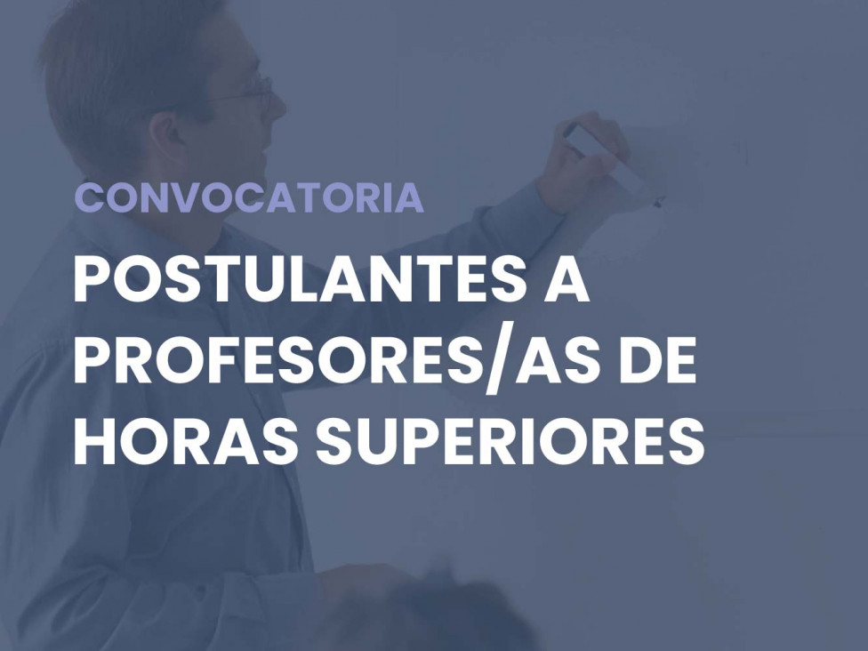 imagen Convocatoria para postulantes profesores/as de horas superiores de la Tecnicatura 2026