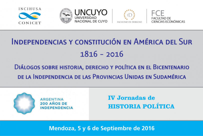 imagen Jornadas por el Bicentenario: Independencia y Constitución en América del Sur 1816-2016