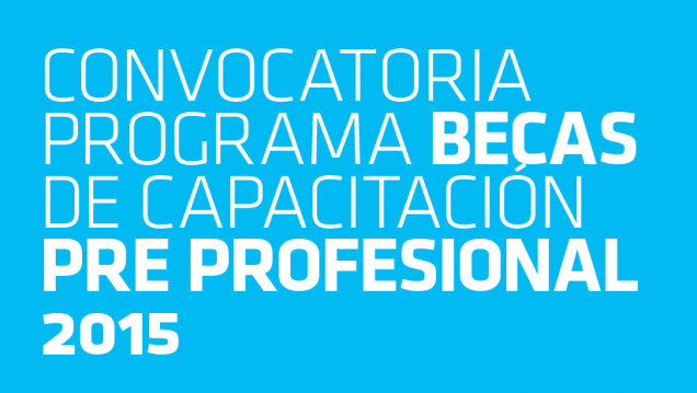 imagen CONVOCATORIA: "PROGRAMA BECAS DE CAPACITACIÓN PRE PROFESIONAL 2015".