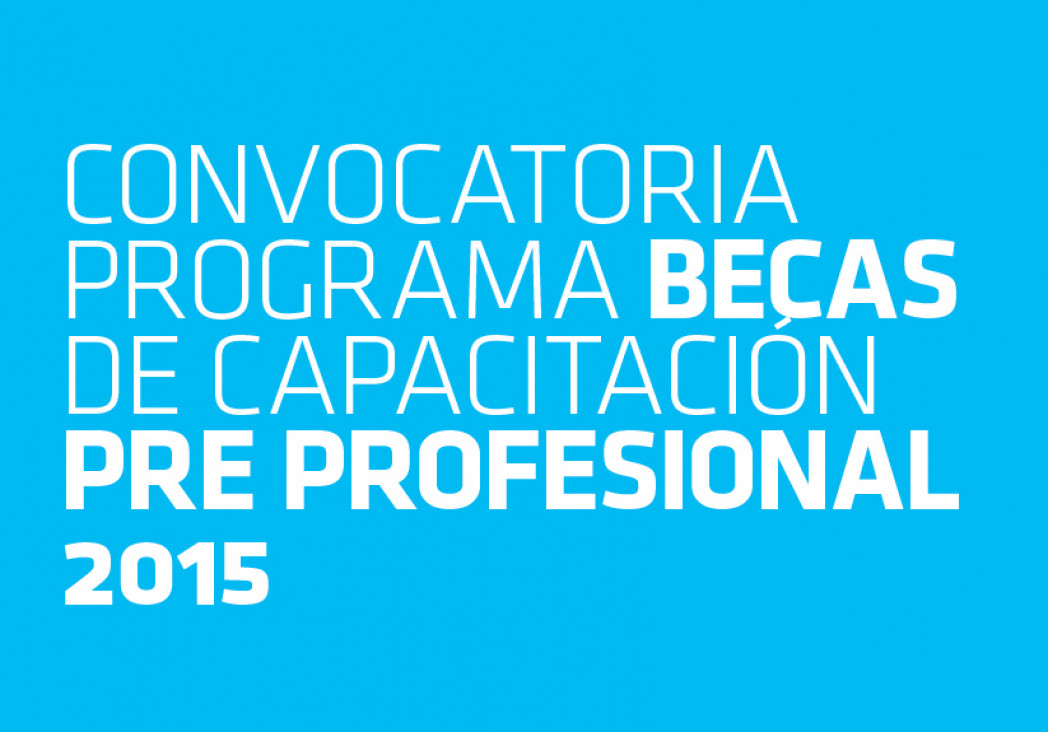 imagen CONVOCATORIA: "PROGRAMA BECAS DE CAPACITACIÓN PRE PROFESIONAL 2015".