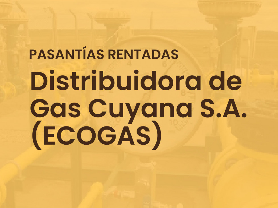 imagen Pasantías rentadas | Distribuidora de Gas Cuyana S.A. (ECOGAS)