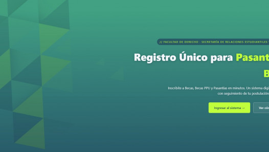 imagen La Facultad cuenta con un nuevo sistema RUP para la inscripción a becas y pasantías
