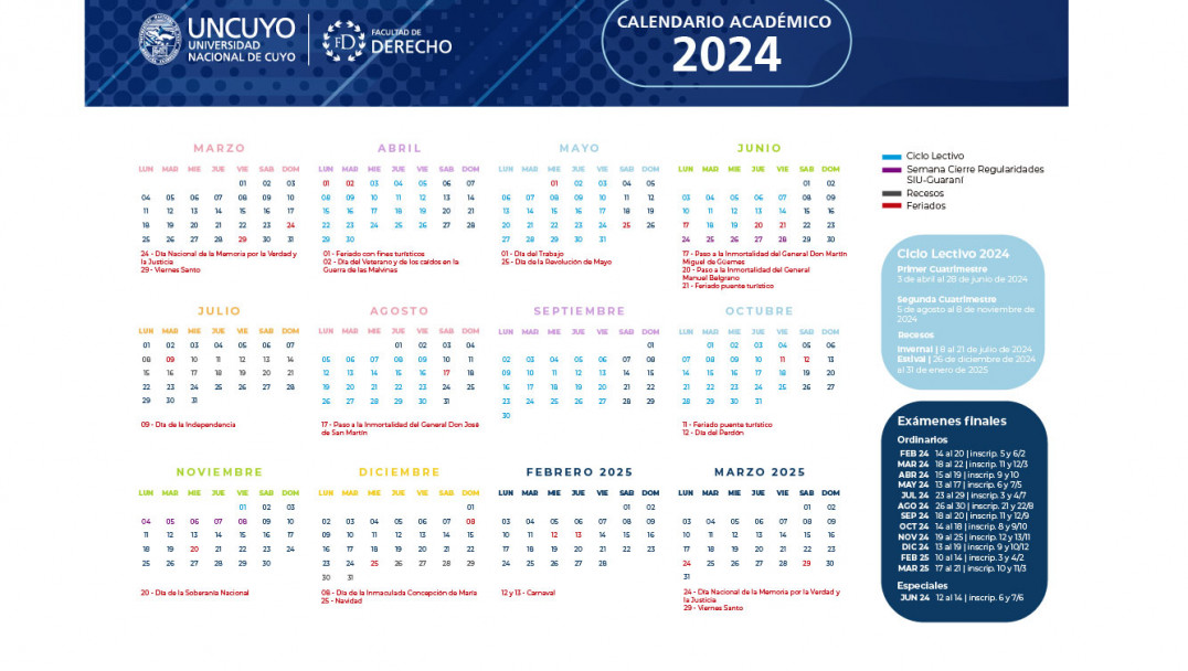 imagen Calendario Académico 2024