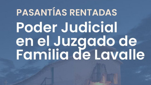 imagen Convocatoria rentadas en el Juzgado de Familia de Lavalle
