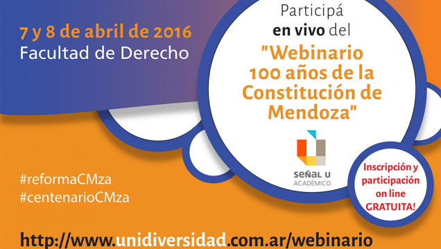 imagen Webinario: "100 años de la Constitución de Mendoza"