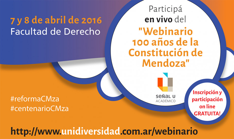 imagen Webinario: "100 años de la Constitución de Mendoza"