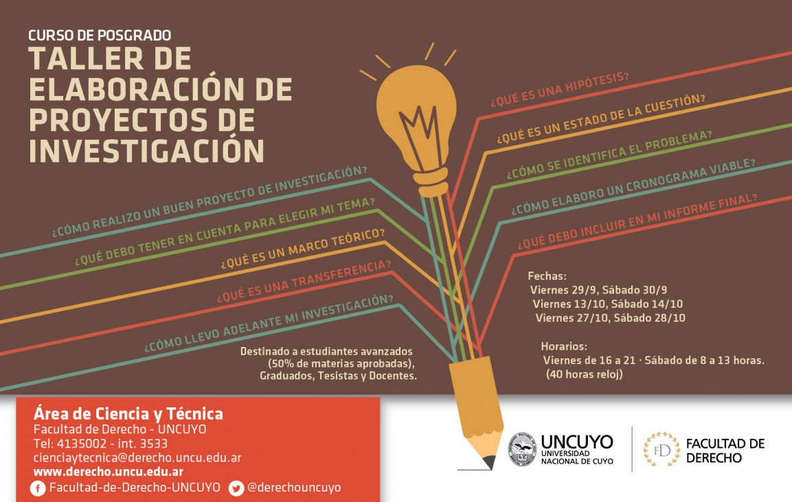 imagen Curso-Taller de Posgrado: Elaboración de Proyecto de Investigación