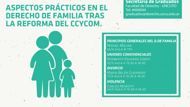 imagen Taller sobre los aspectos prácticos en el Derecho de Familia tras la Reforma del CCyCom