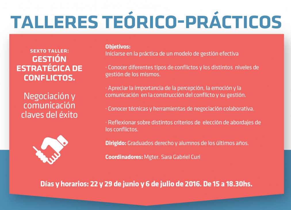 imagen Taller sobre Gestión Estratégica de Conflictos: negociación y comunicación claves del éxito